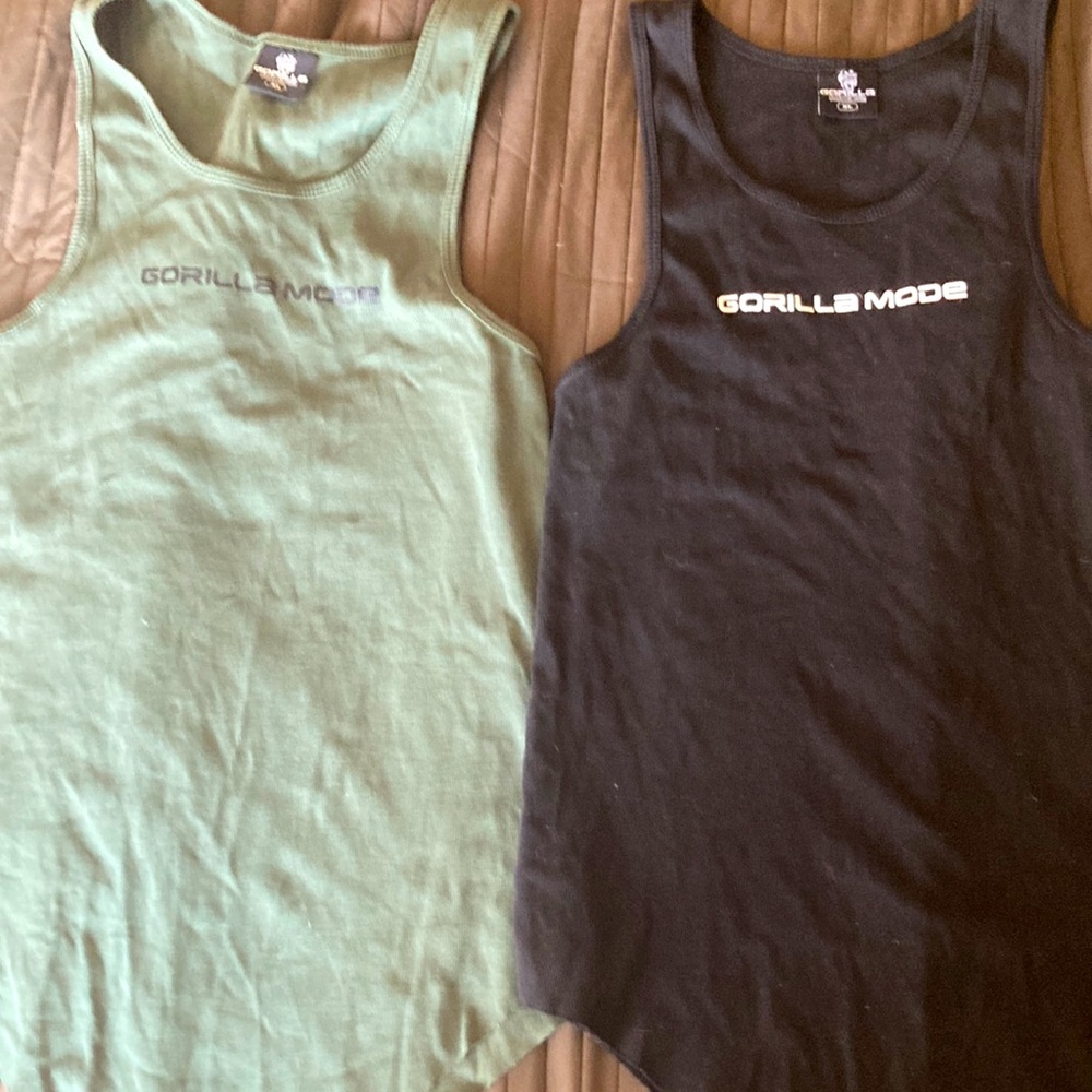 Gorilla Mode XL tank tops Color: Green, Black